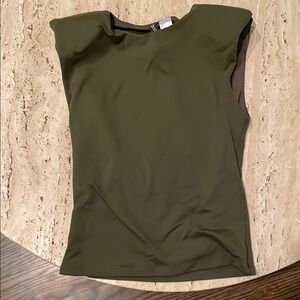 Olive Green Sleeveless Top